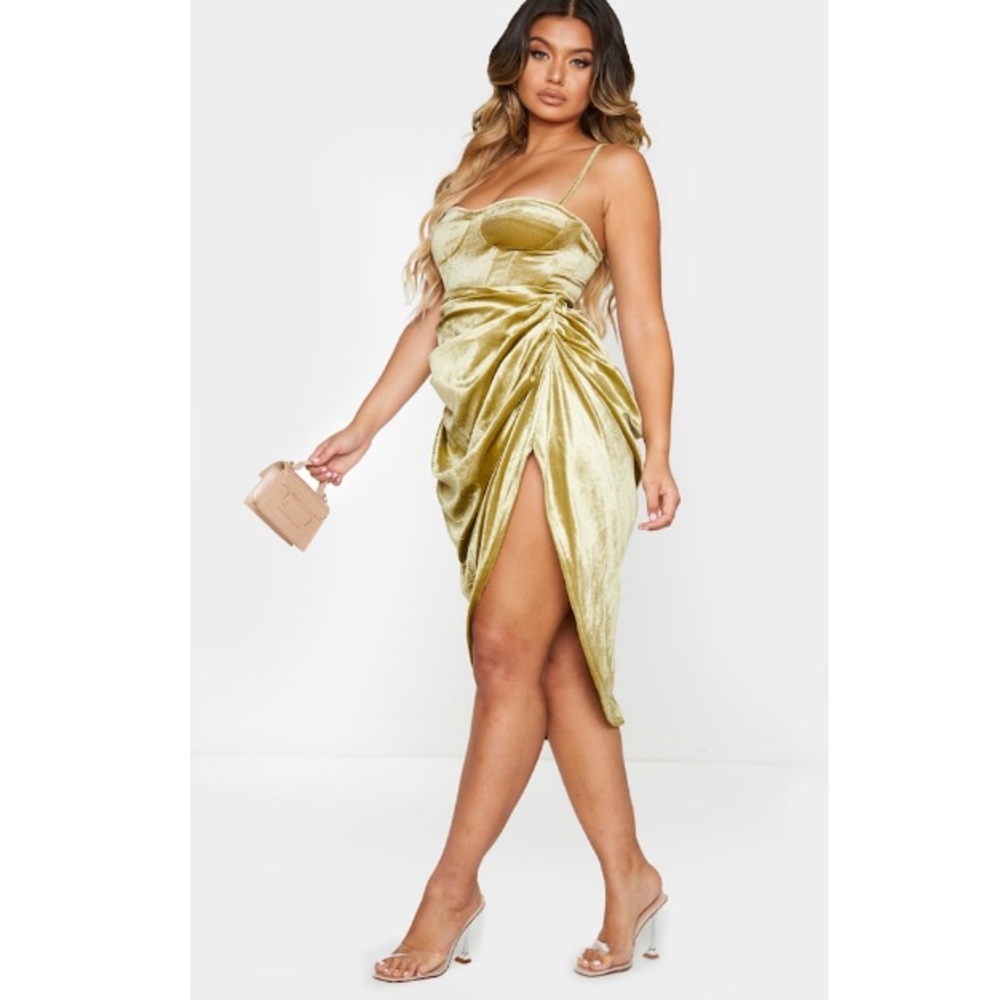 Ruched Midi Skirt